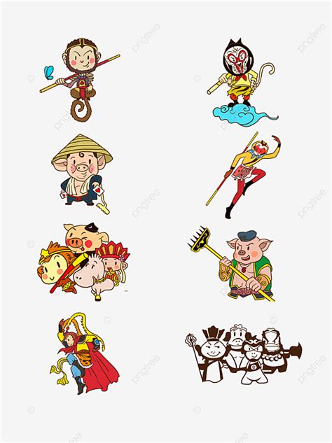 Character Material Hd Transparent, Journey To The West Cartoon ...