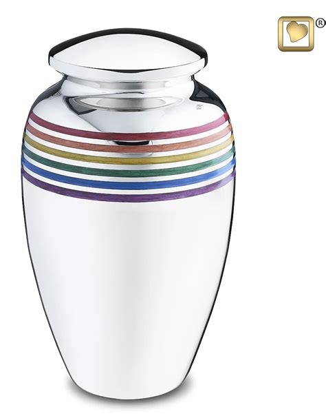 Rainbow Pride Brass Cremation Urn Memorial Urns