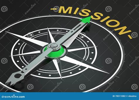 Mission Compass Concept D Stock Illustration Illustration Of