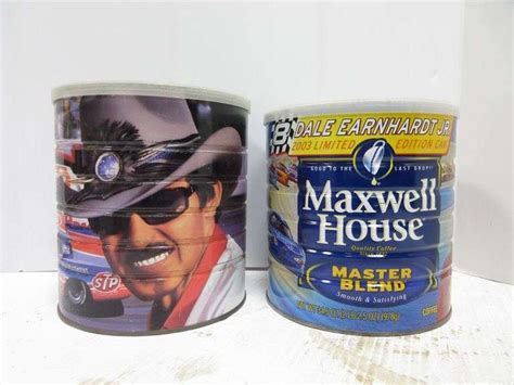 Nascar Coffee Cans Richard Petty And Dale Earnhardt Jr