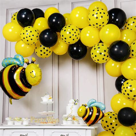 Bee Balloons Pcs Yellow Balloons Yellow Polka Dot Balloons Etsy In