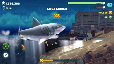 HUNGRY SHARK MEGALODON GAMEPLAY - YouTube