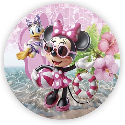 Mini Painel Minnie Pool Party Sublimado D Sublitex Pain Is