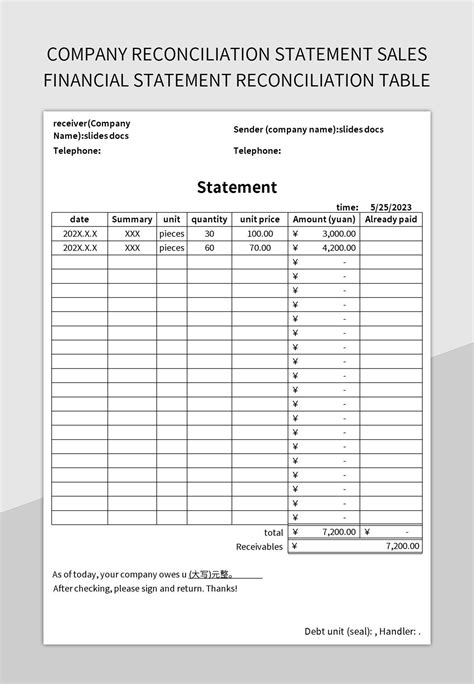 Free Company Reconciliation Templates For Google Sheets And Microsoft