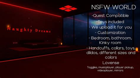 Naughty Dreams Vrchat World Quest Compatible Nsfw