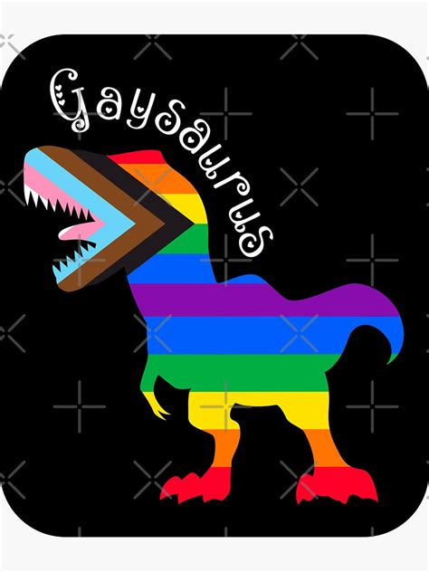 Lgbtq Funny Gay Dinosaur Lgbt Rainbow Pride Sticker By Aronia Redbubble