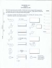 Exam 4 Solved Questions On Modern Organic Chemistry II Fall 2007