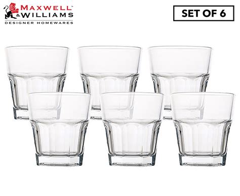 Set Of 6 Maxwell And Williams 250ml Princeton Tumbler Glass Au