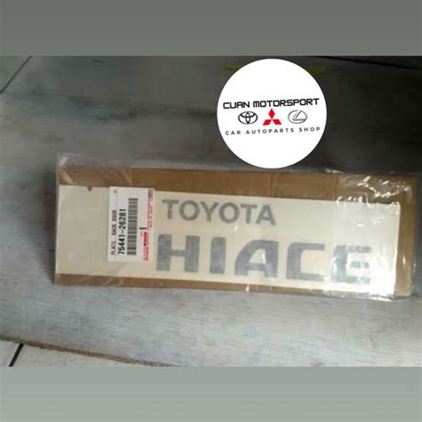 Jual Sticker HIACE Toyota Hiace Bagasi Original - Jakarta Pusat - Cuan ...