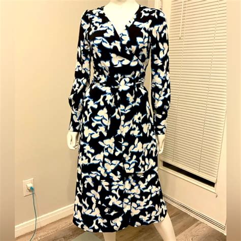 Halogen Dresses Nwt Halogen Long Sleeve Wrap Midi Dress Xs Poshmark