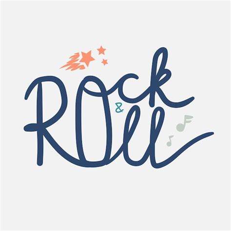 Premium Vector Rock And Roll Lettering