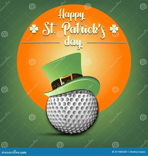 Happy St Patricks Day And Golf Ball Stock Vector Illustration Of