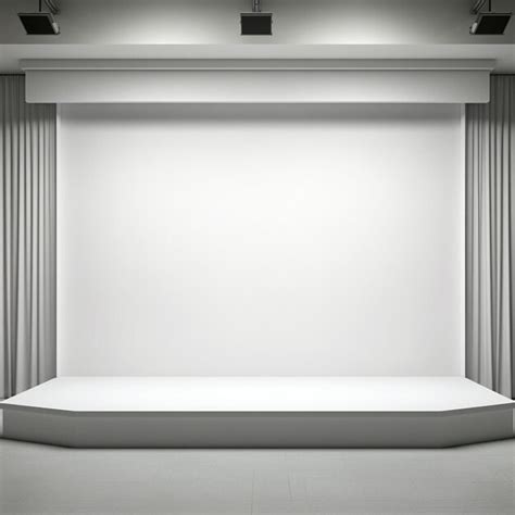 Premium Photo Blank White Stage Podium