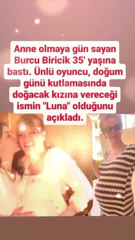 BURCU BİRİCİK ANNE OLMAYA GÜN SAYARKEN DOĞACAK KIZININ İSMİNİN LUNA