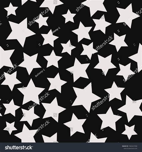 White Stars Black Background Stars Located Stock Vector (Royalty Free ...