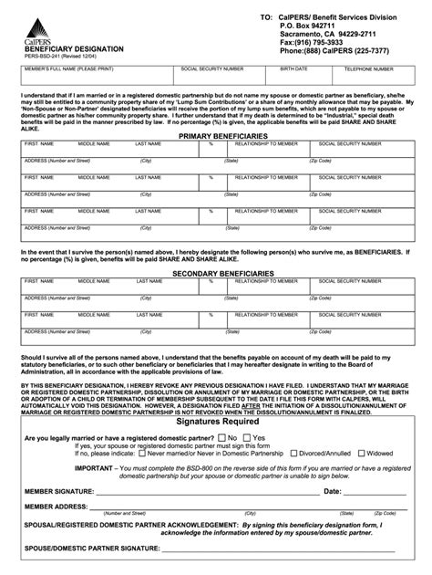 Ca Beneficiary Designation Fill Online Printable Fillable Blank