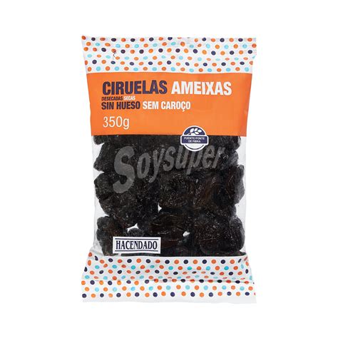 Hacendado Ciruelas Desecadas Sin Hueso Paquete 350 G