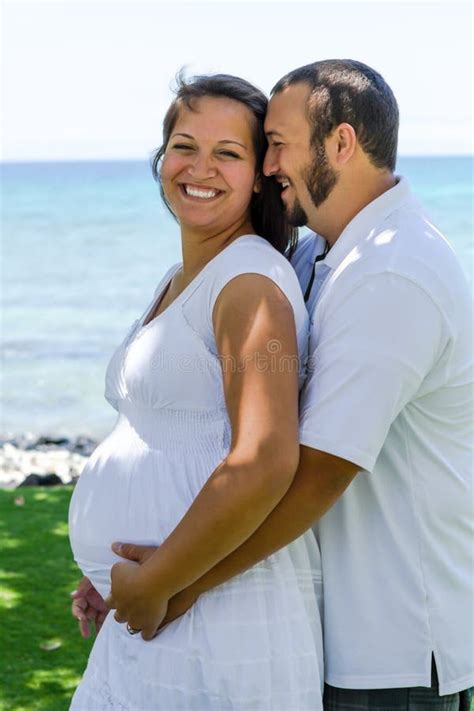 Happy Expecting Pregnant Couple Stock Image Image Of Love Happiness