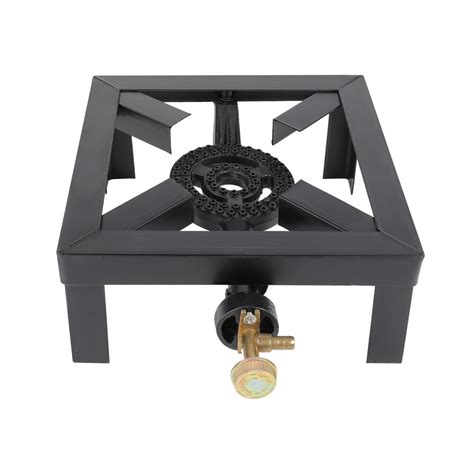 Outdoor Single Burner BBQ Cooker Cast Iron Propane LPG Gas Camping ...