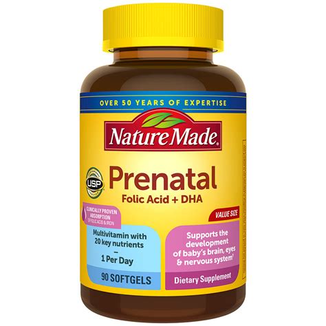 Nature Made Prenatal Multi Dha 200 Mg Softgels Dietary Supplement 90 Ct The Online Drugstore