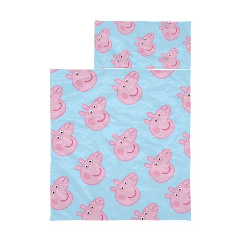 Peppa Pig Kids' Sleeping Bag Small Size 30 inch(W) X 33 inch(L), Pillo ...