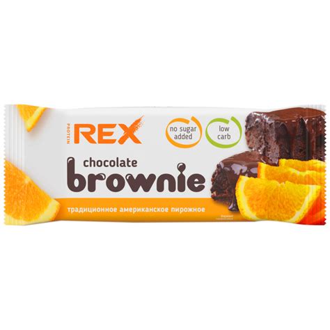 Пирожное ProteinRex Брауни апельсин, 50г - купить с доставкой в ...