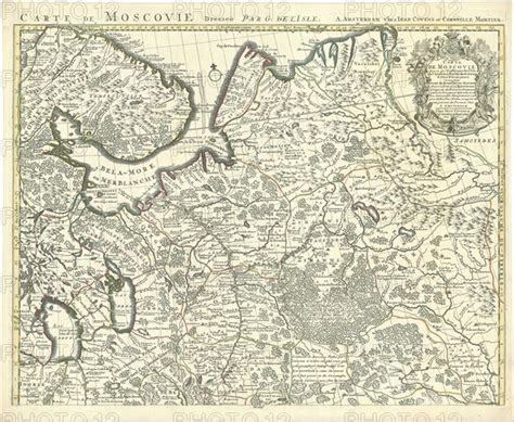 Map Carte De Moscovie Dress E Par Guillaume De Lisle De Lacademie