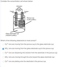 Answered Consider The Concentration Cell Shown Bartleby