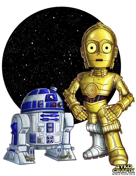 C3p0 And R2d2 By Ninjatron Starwars Art Gosstudio ★ We Recommend