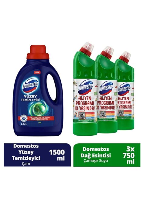 Domestos Yüzey Temizleyici Çam 1500 Ml Domestos Dağ Esintisi Çamaşır