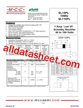 SL14PL Datasheet PDF Micro Commercial Components