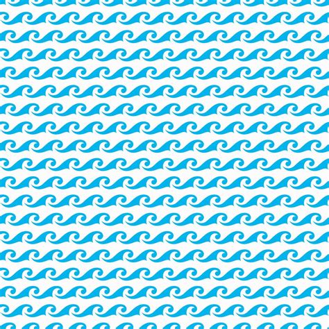 Sea Ocean Blue Waves Seamless Pattern Background 21630199 Vector Art