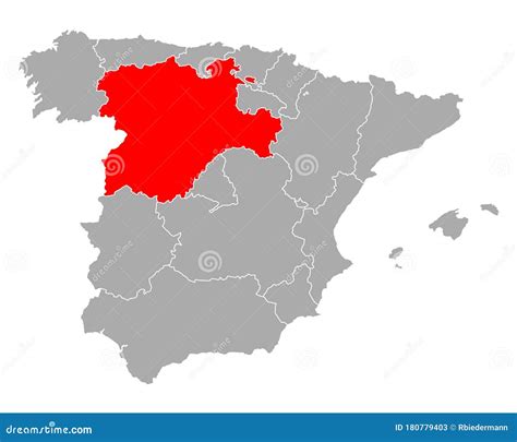 Map Of Castile And Leon Cartoon Vector | CartoonDealer.com #168021715