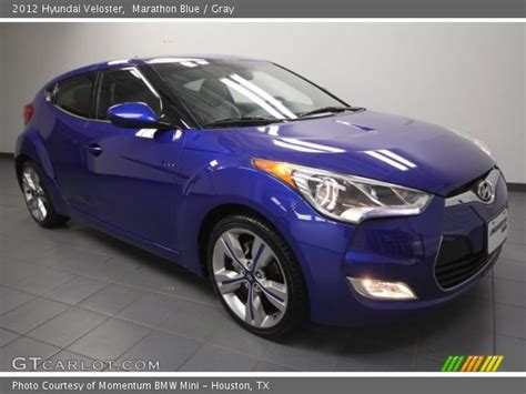 Marathon Blue Hyundai Veloster Gray Interior Gtcarlot