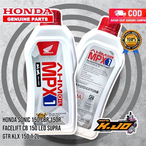 OLI MESIN MPX1 1 2L Honda SONIC 150 CBR 150R FACELIFT CB 150 LED SUPRA