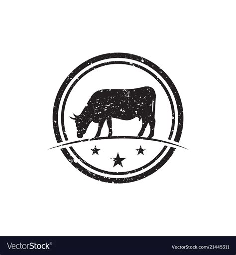 Cow Logo Design Template Royalty Free Vector Image