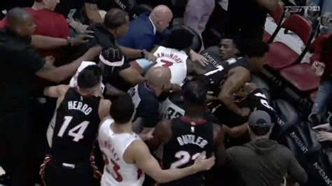 NBA Late Hit On Raptors Rookie Koloko Sparks Wild Melee Vs Heat