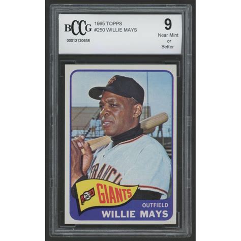 Willie Mays 1965 Topps 250 BCCG 9 Pristine Auction