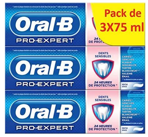 Pack De Dentifrice Dents Sensibles Oral B Pro Expert