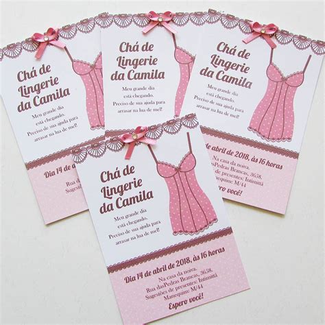 Encontre Os Mais Lindos Modelos Ch De Panela Lingerie Na Convites P O De Mel Convites Para