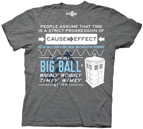 Dr Who Big Ball Wibbly Wobbly Timey Wimey Adult T Shirt Sci Fi With