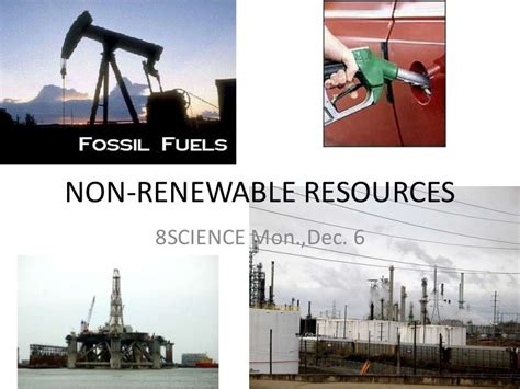 Non renewable resources