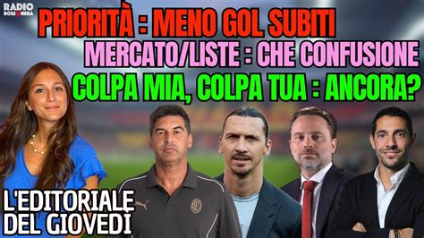 Milan Devi Subire Meno Gol E Che Confusione Sul Mercato L