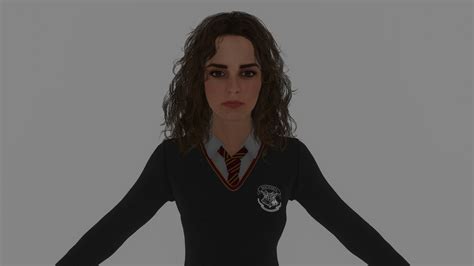 D Hermione Granger Harry Potter Nude D Model TurboSquid