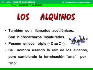 Hidrocarburos Alquinos PPT