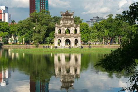 Turtle Tower Thap Rua in Hoan Kiem Lake Sword Lake, Ho Guom in Hanoi ...