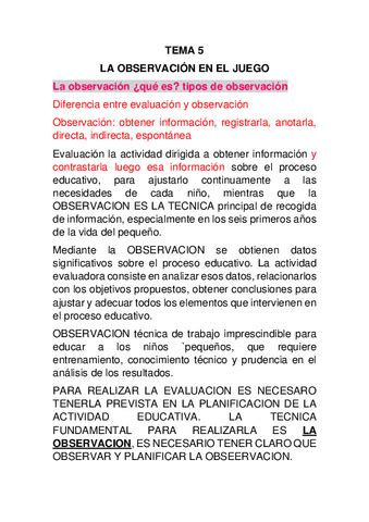 Tema 5 El Juego Infantil Y Su Metodologia Pdf