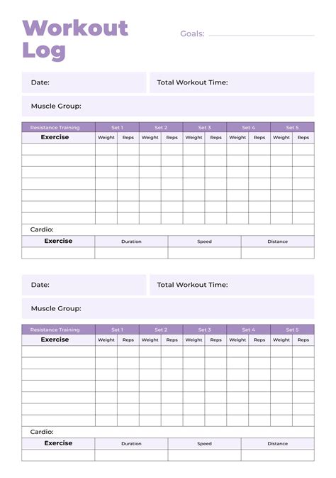 Diet And Exercise Tracker 7 Free Pdf Printables Printablee