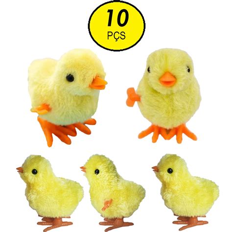 Kit 10 Pintinho Amarelinho Corda Brinquedo Pelúcia Infantil Shopee Brasil