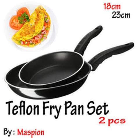 Jual Teflon Frypan Set 2in1 18cm Dan 23cm Fry Pan Wajan Murah By